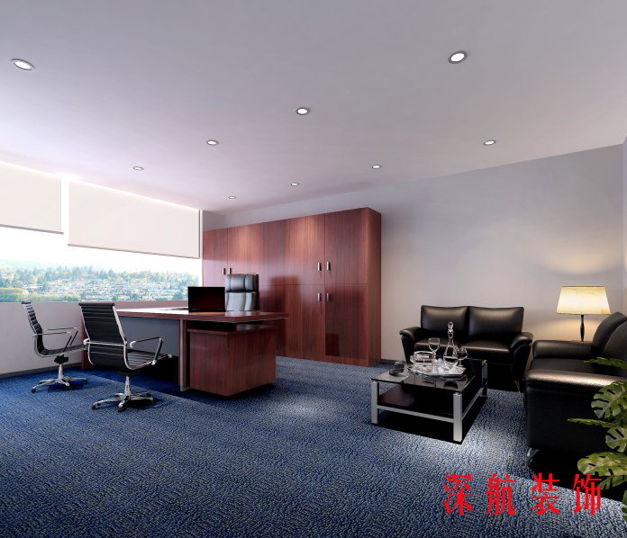 恒拓開源有限公司辦公室裝修辦公區(qū)效果圖